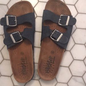 Birk style sandals blue 6.5